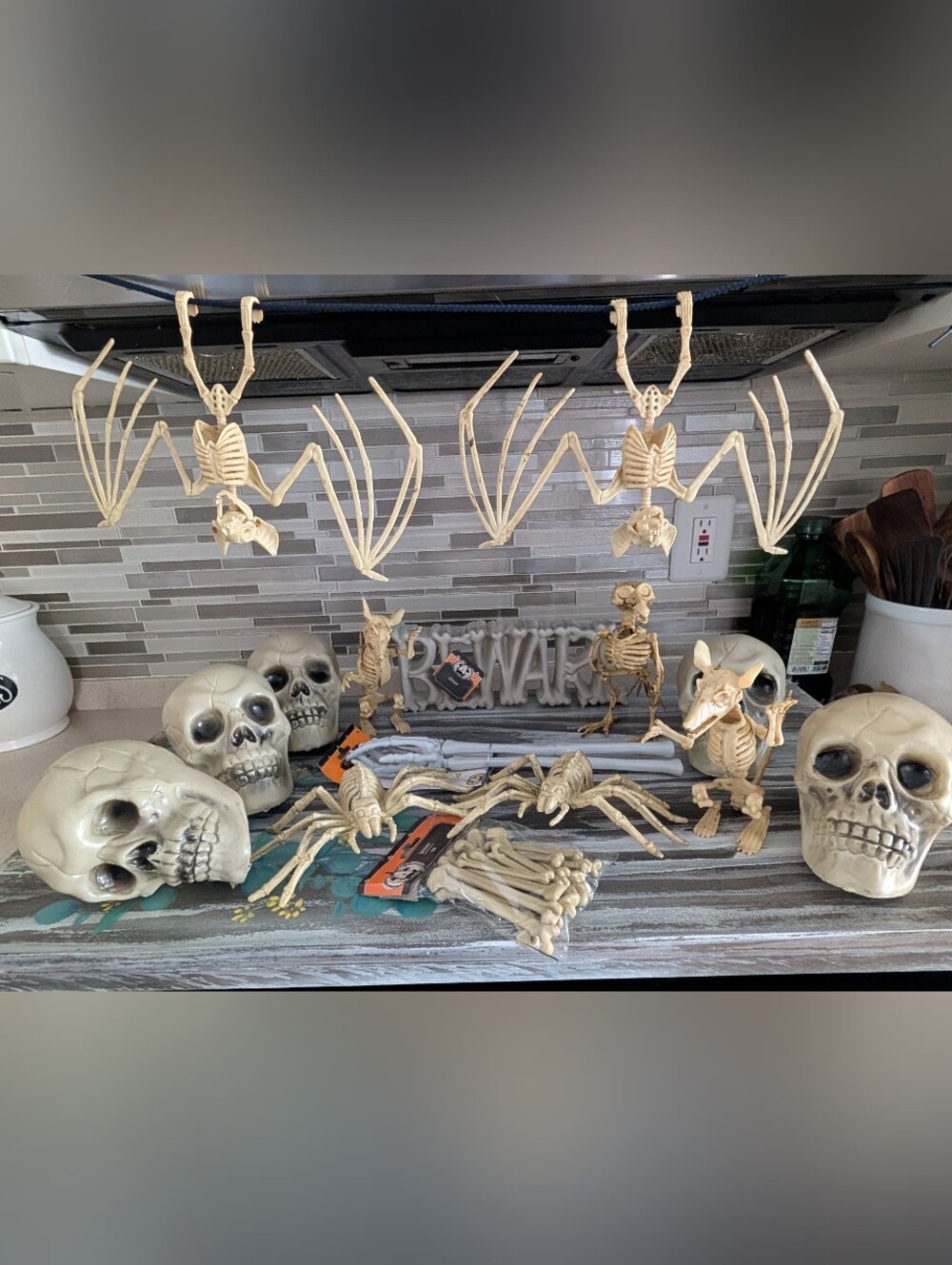 Halloween Bone Decorations Lot
